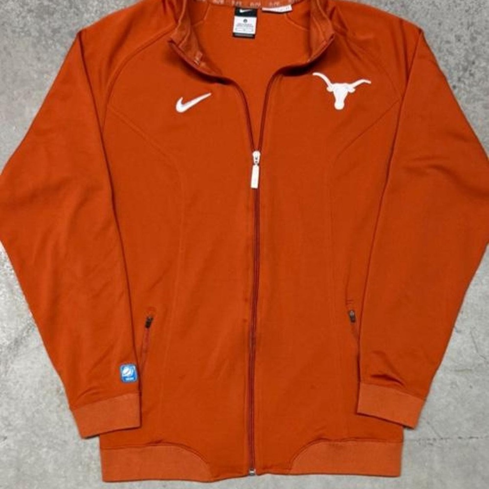 Nike Elite Texas Longhorns Basketball Full Zip Warm Up Jacket Sz Medium